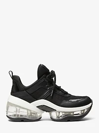 Olympia Extreme Logo Jacquard and Leather Trainer