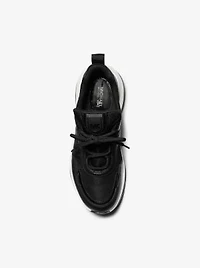 Olympia Extreme Logo Jacquard and Leather Trainer