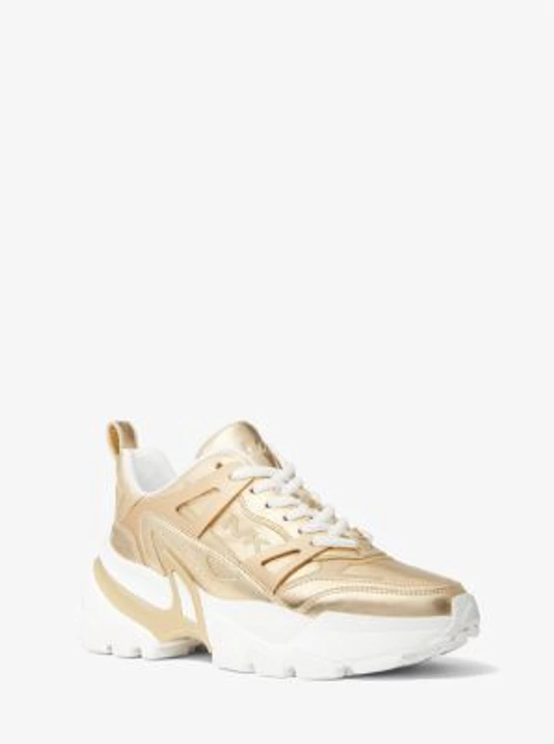 Espadrille Nick en cuir métallisé