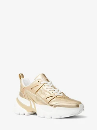Nick Metallic Leather Trainer