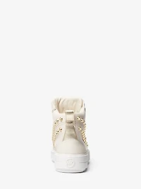 Emmett Studded Stripe Leather High-Top Sneaker