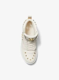 Emmett Studded Stripe Leather High-Top Sneaker