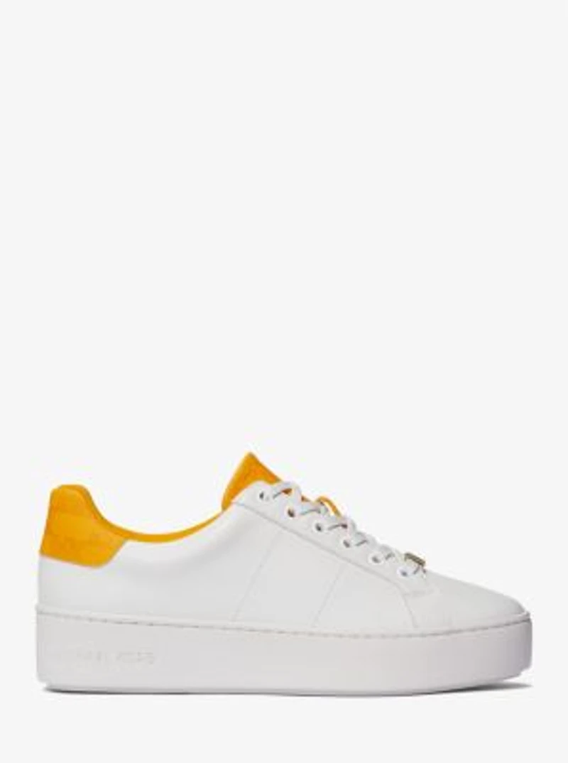 Poppy Faux Leather and Logo Sneaker