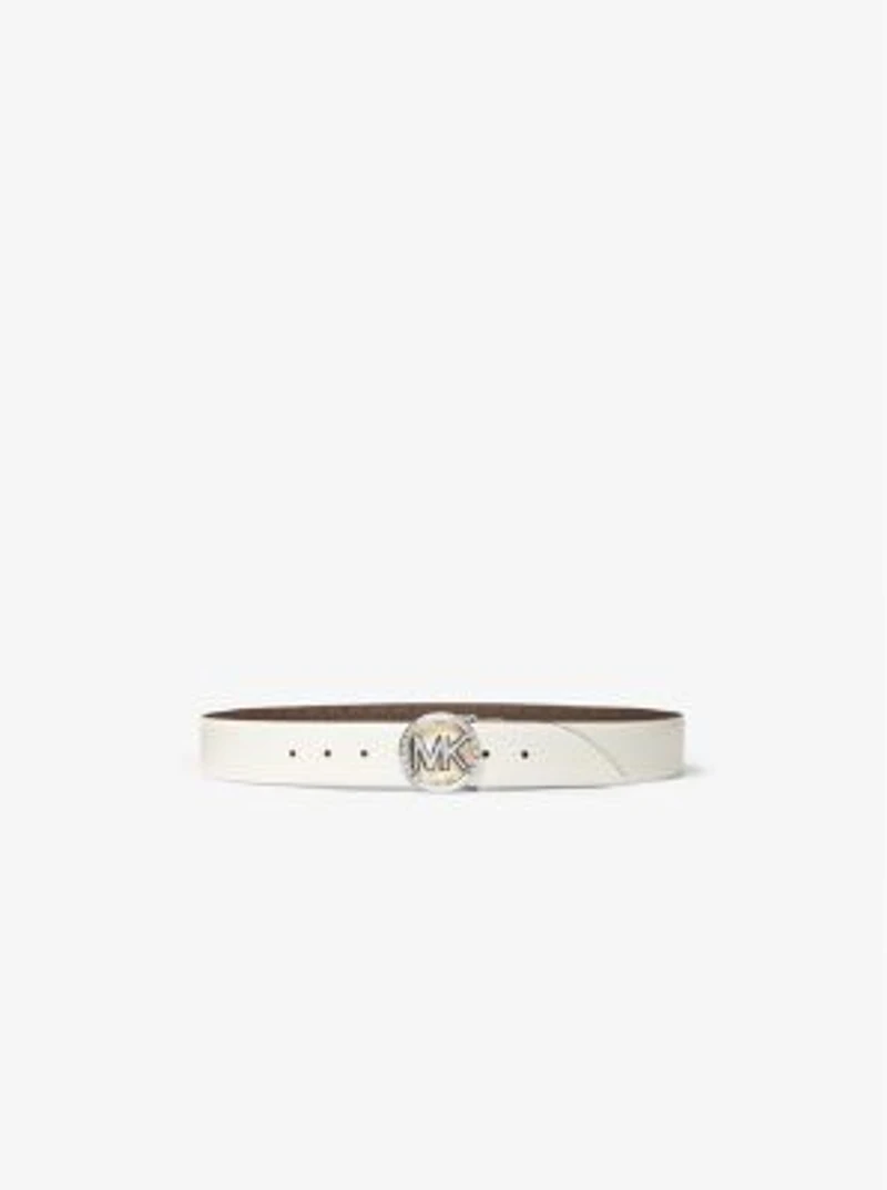 Reversible Logo and Crocodile Embossed Belt