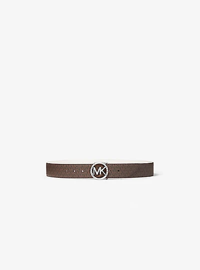 Reversible Logo and Crocodile Embossed Belt