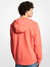 Embroidered Logo Cotton Terry Zip-Up Hoodie