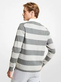 Striped Stretch Cotton Rugby Sweater