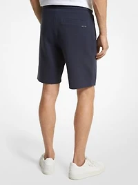 Short en mélange de coton côtelé