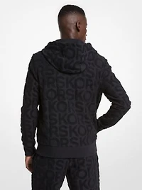 Logo Terry Cotton Blend Zip-Up Hoodie