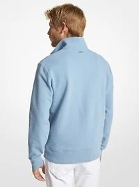 Cotton Blend Half-Zip Sweater