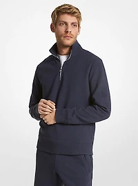 Cotton Blend Half-Zip Sweater