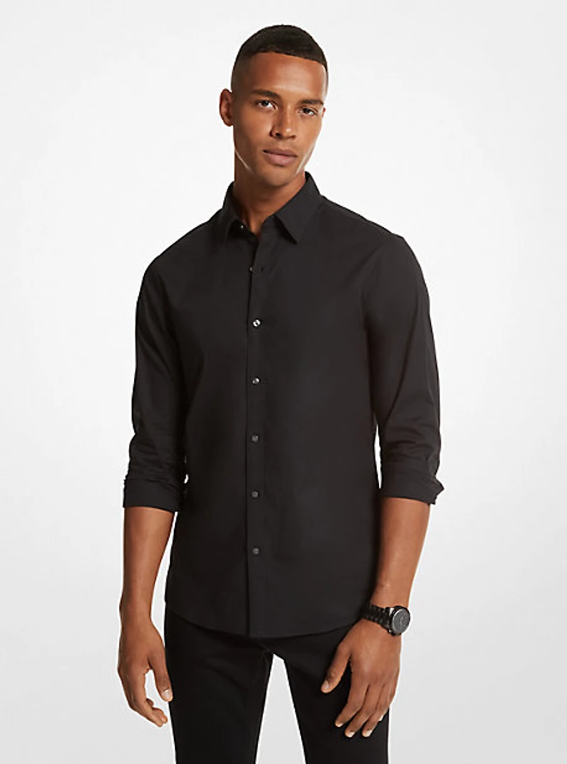 Slim-Fit Stretch-Cotton Shirt