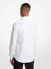 Chemise ajustée en coton extensible
