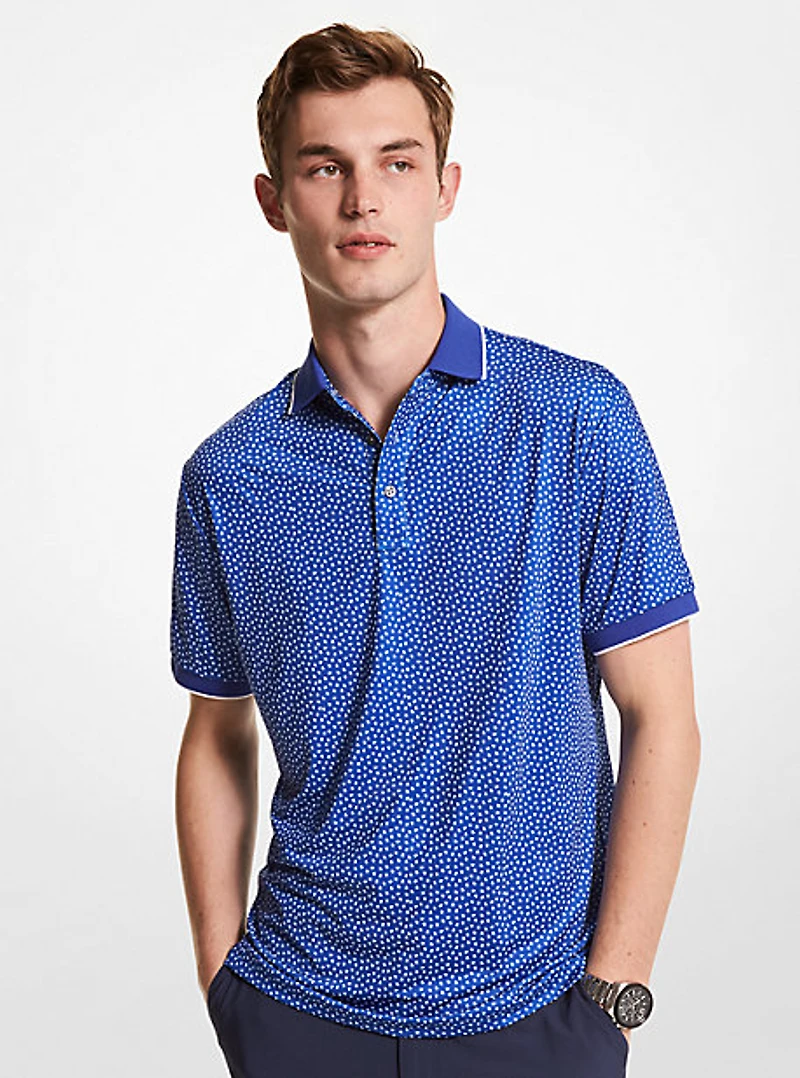 Printed Stretch Golf Shirt