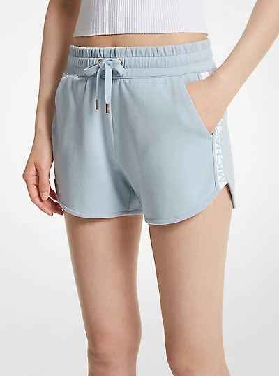 Logo Tape Cotton Blend Track Shorts