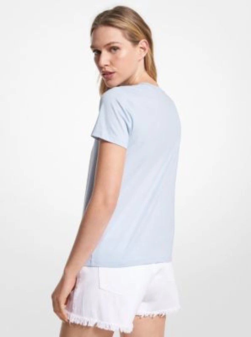 Logo Charm Print Organic Cotton T-Shirt