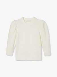 Knit Puff Sleeve Cropped Sweater