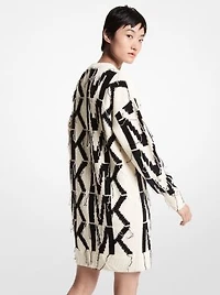 Logo Intarsia Sweater Dress