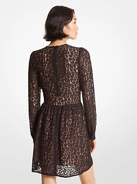 Leopard Corded Lace Mini Dress