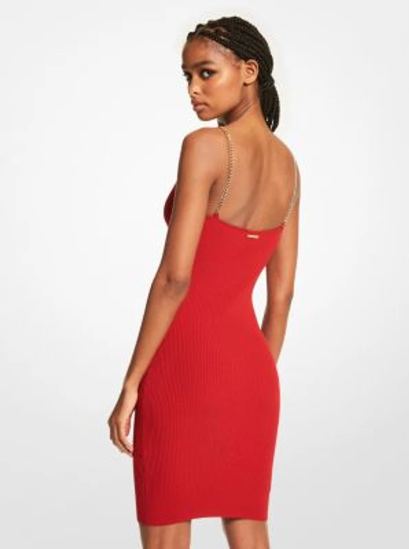 Chain-Link Recycled Viscose Tank Dress