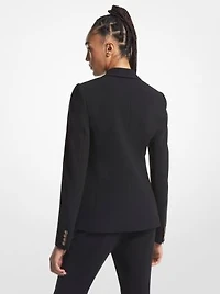Crepe Double-Breasted Blazer