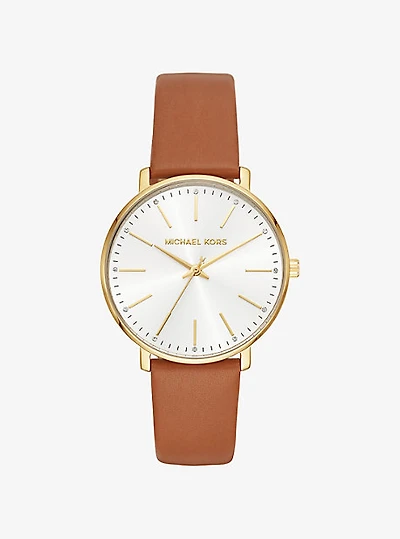 Montre Pyper dorée à bracelet en cuir
