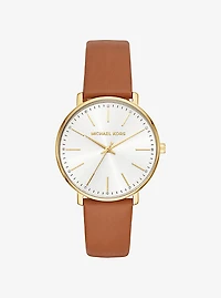 Montre Pyper dorée à bracelet en cuir