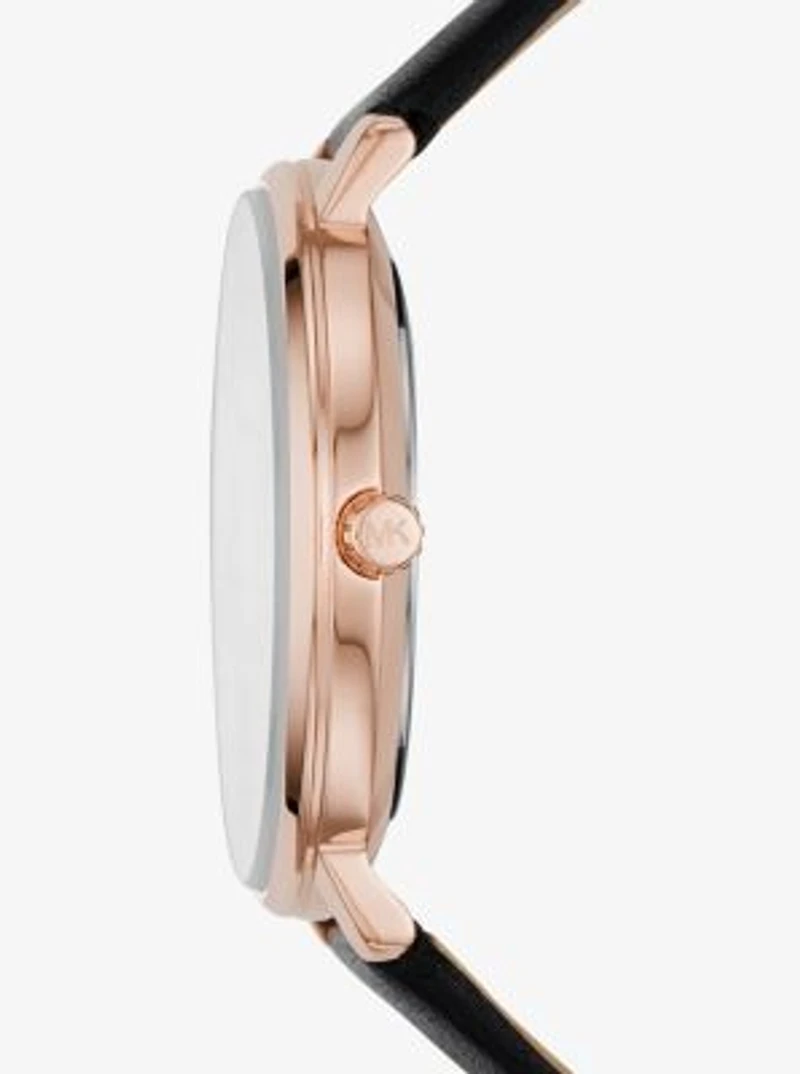 Montre Pyper de ton or rose à bracelet en cuir