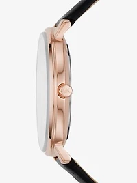 Montre Pyper de ton or rose à bracelet en cuir