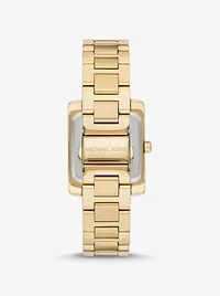 Montre Emery surdimensionnée dorée à pavé