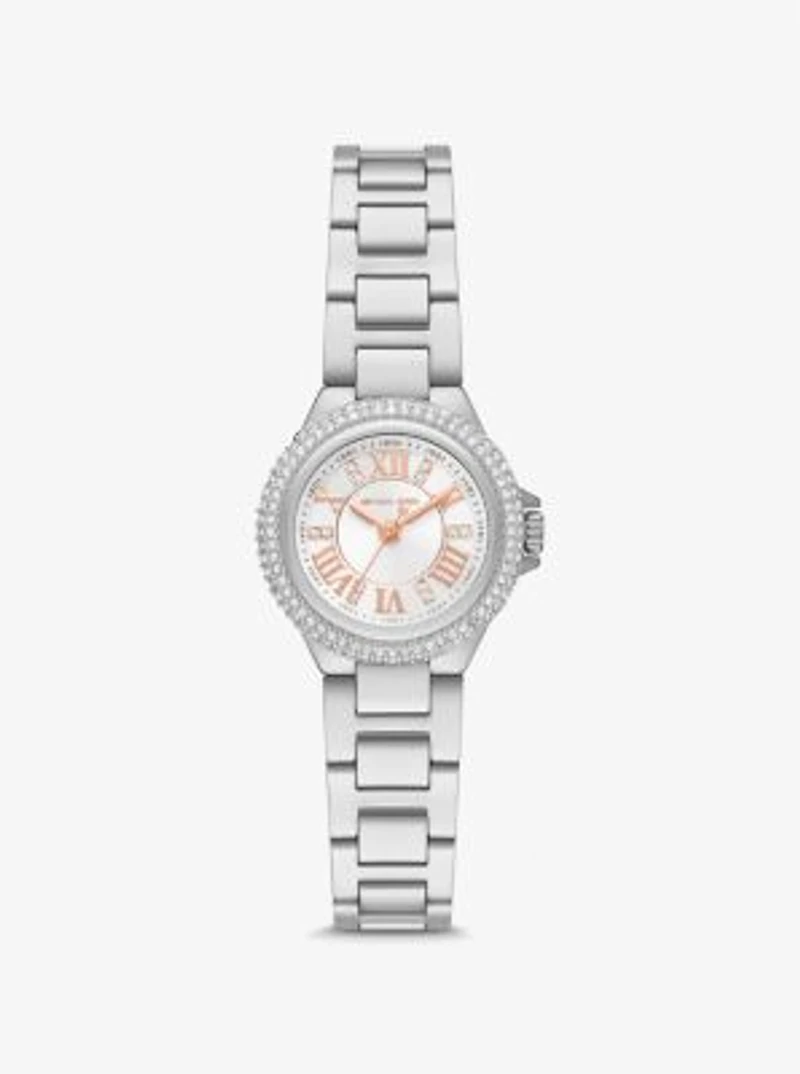 Montre Camille miniature argentée à pavé