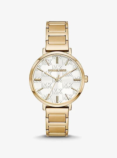 Addyson Gold-Tone Logo Watch
