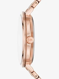 Addyson Rose Gold-Tone Stainless Logo Watch