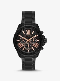 Wren Pavé Black-Tone Watch