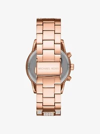 Montre Ritz de ton or rose à pavé