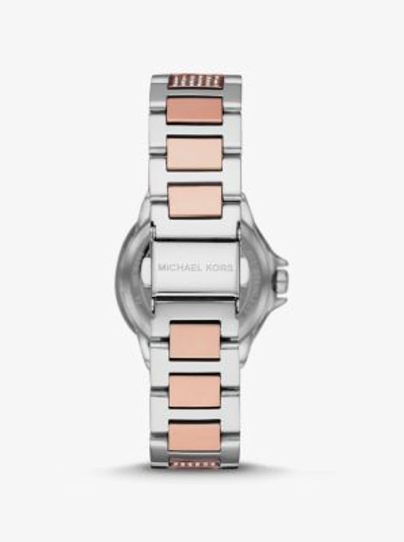Montre Camille miniature à deux tons à pavé