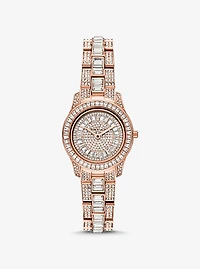 Montre Runway à édition limitée de ton or rose de taille coquette à pavé
