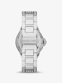 Oversized Camille Pavé Silver-Tone Watch