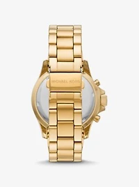 Montre Everest surdimensionnée dorée à pavé