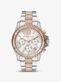 Oversized Everest Pavé Two-Tone Watch