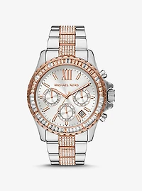 Oversized Everest Pavé Two-Tone Watch