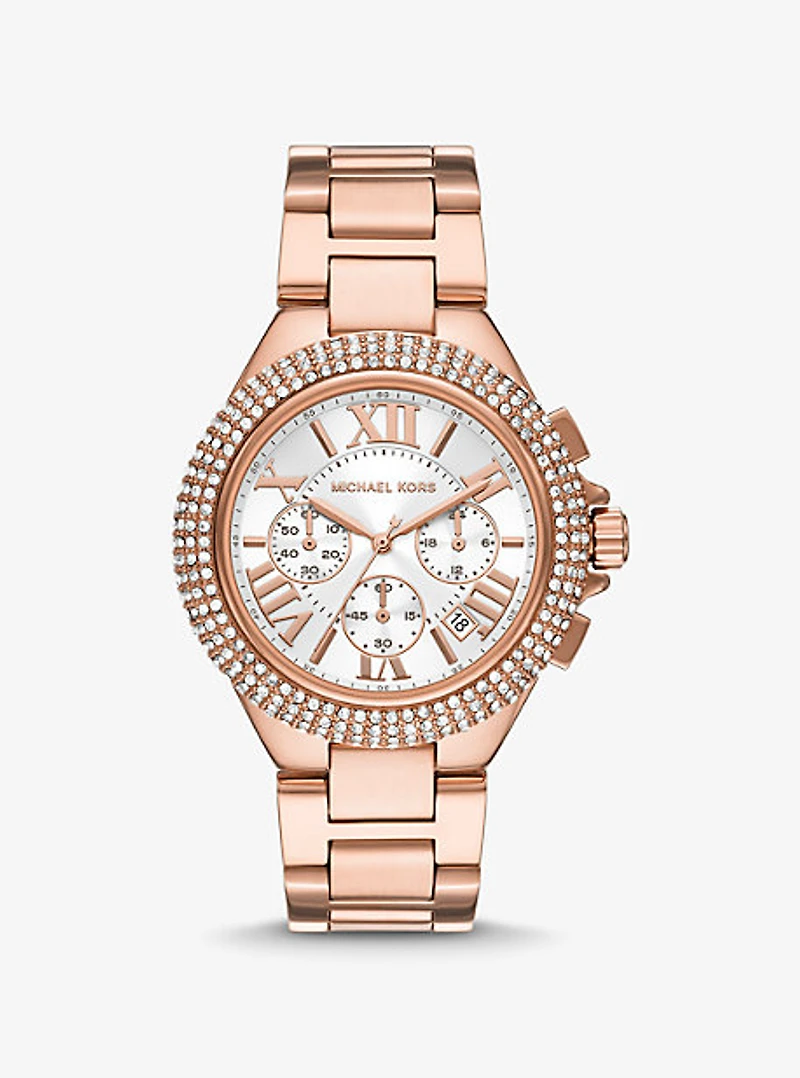 Oversized Camille Pavé Rose Gold-Tone Watch
