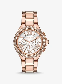 Oversized Camille Pavé Rose Gold-Tone Watch