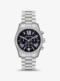 Montre Lexington argentée à pavé