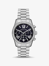 Montre Lexington argentée à pavé