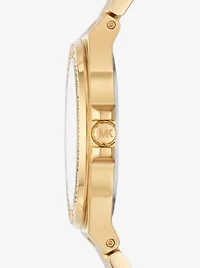 Mini Lennox Pavé Gold-Tone Watch
