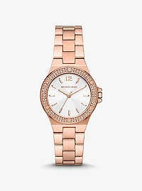 Mini Lennox Pavé Rose Gold-Tone Watch