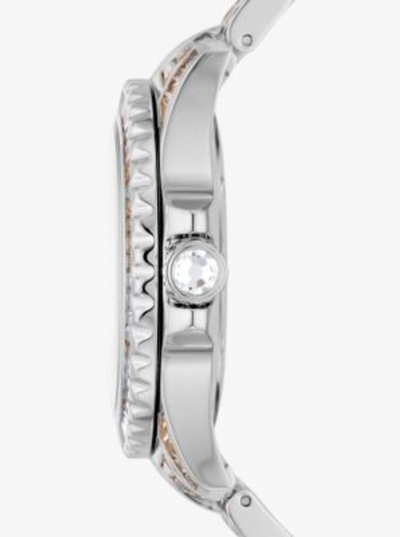 Limited-Edition Oversized Everest Two-Tone Pavé Silver-Tone Watch