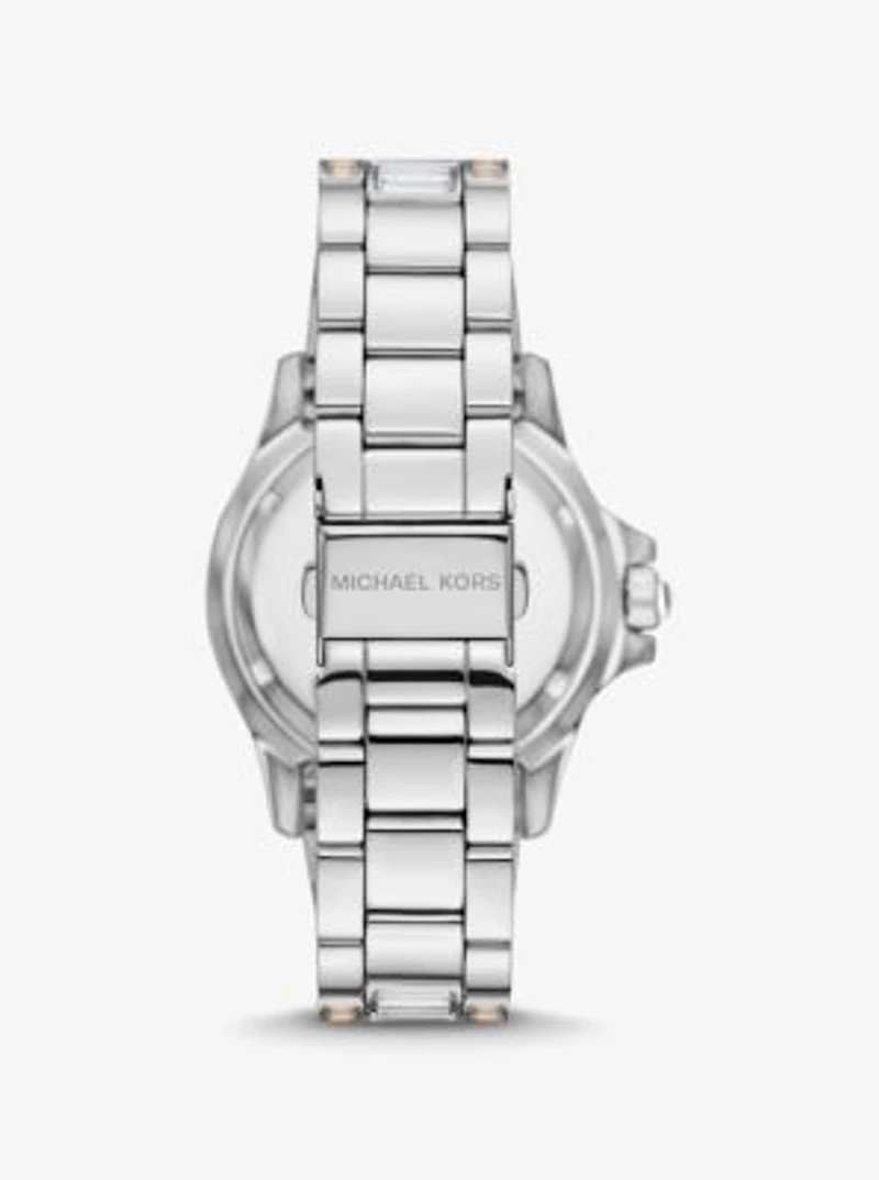 Limited-Edition Oversized Everest Two-Tone Pavé Silver-Tone Watch