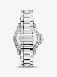 Limited-Edition Oversized Everest Two-Tone Pavé Silver-Tone Watch